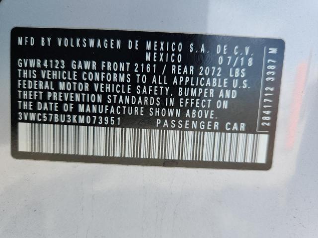 2019 VOLKSWAGEN JETTA S 3VWC57BU3KM073951