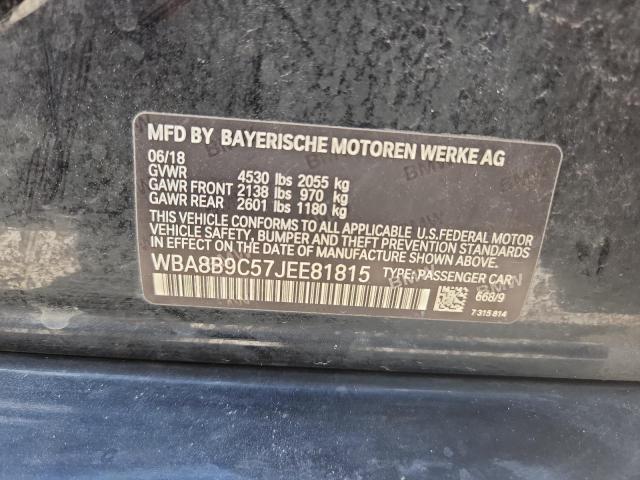 2018 BMW 330 I WBA8B9C57JEE81815