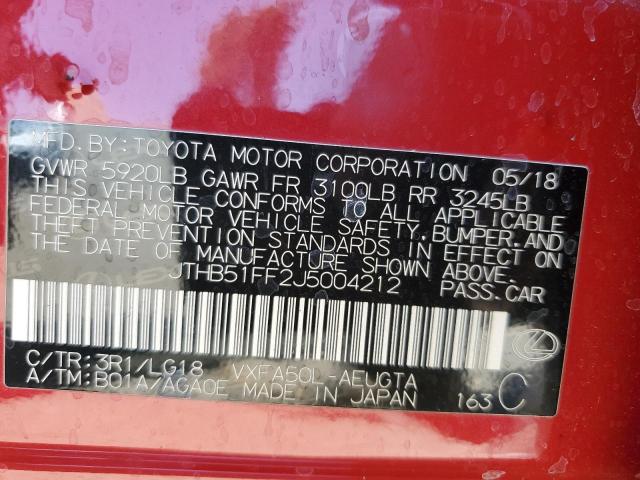 2018 LEXUS LS 500 BAS JTHB51FF2J5004212