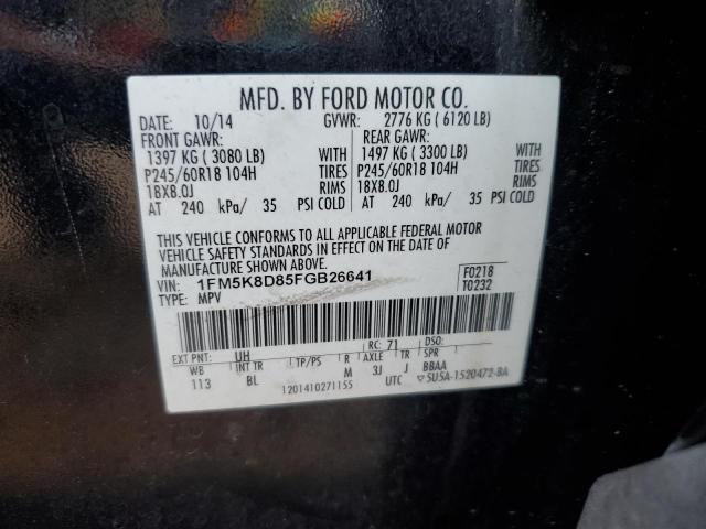 2015 FORD EXPLORER X - 1FM5K8D85FGB26641
