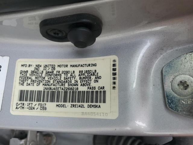 2010 TOYOTA COROLLA BA - 1NXBU4EE7AZ268218