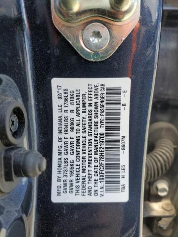2017 HONDA CIVIC EX - 19XFC2F78HE219700