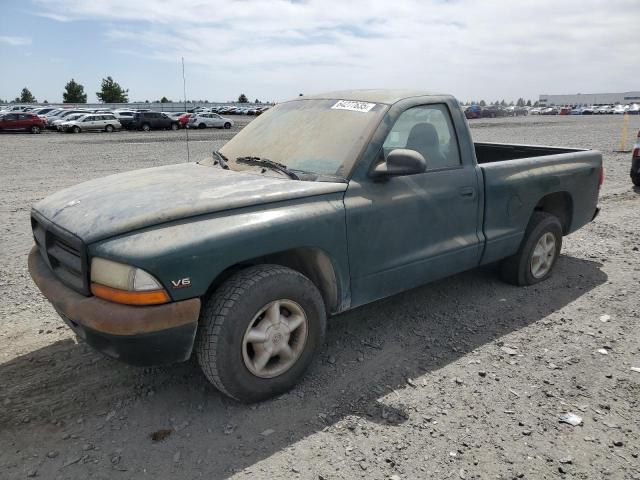 DODGE DAKOTA 2000 green  gas 1B7FL26X1YS753294 photo #1