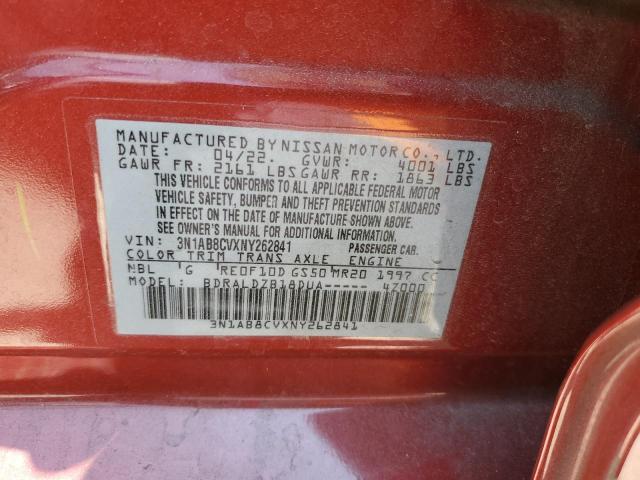 2022 NISSAN SENTRA SV - 3N1AB8CVXNY262841