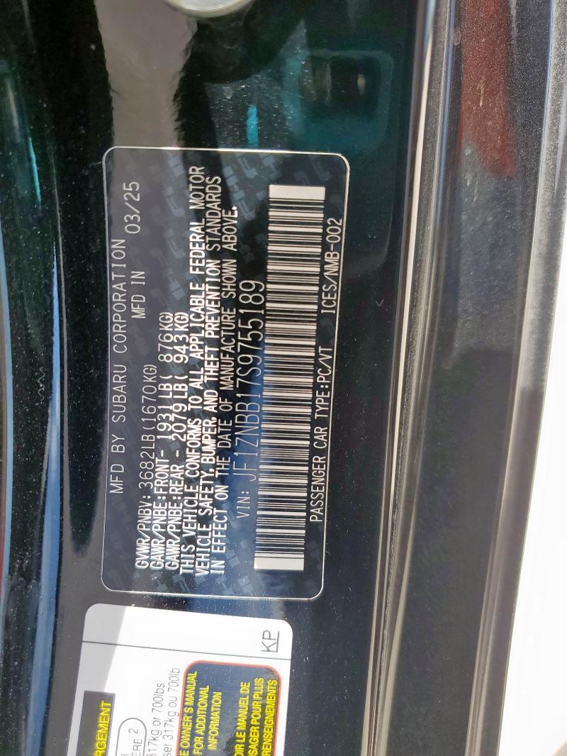 2025 TOYOTA GR 86 JF1ZNBB17S9755189