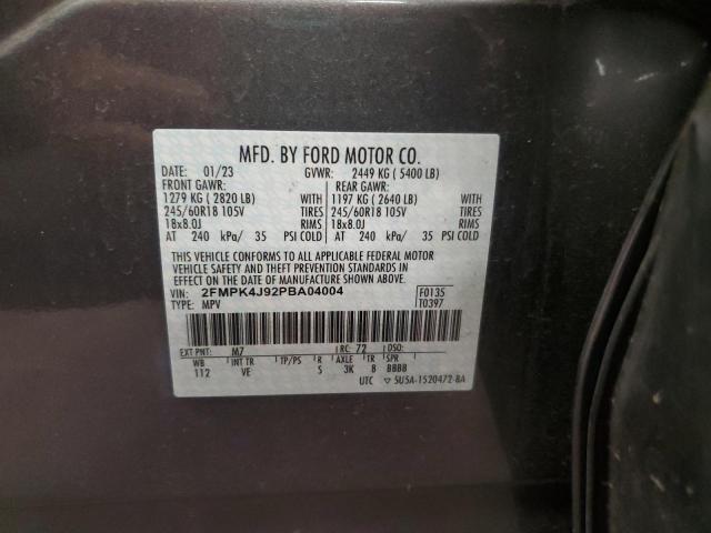 2023 FORD EDGE SEL 2FMPK4J92PBA04004
