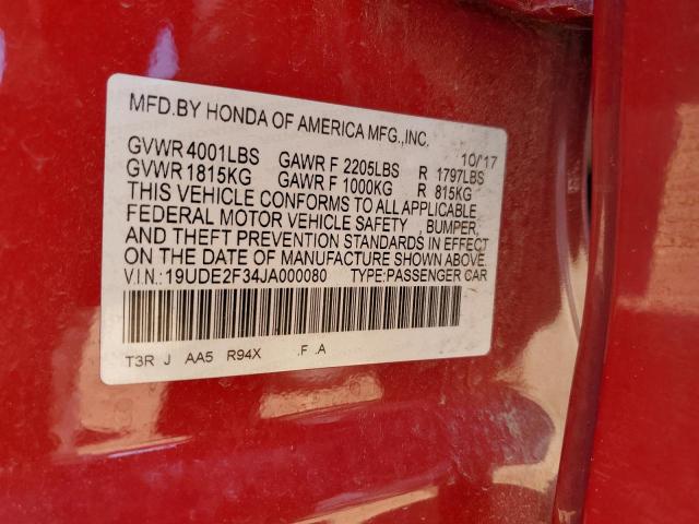 2018 ACURA ILX BASE W 19UDE2F34JA000080