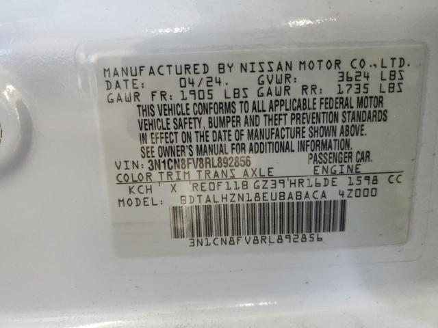 2024 NISSAN VERSA SR 3N1CN8FV8RL892856