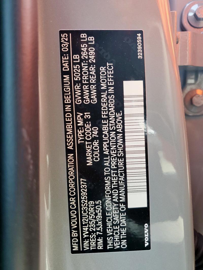 2025 VOLVO XC40 PLUS YV4L12UC3S2592377