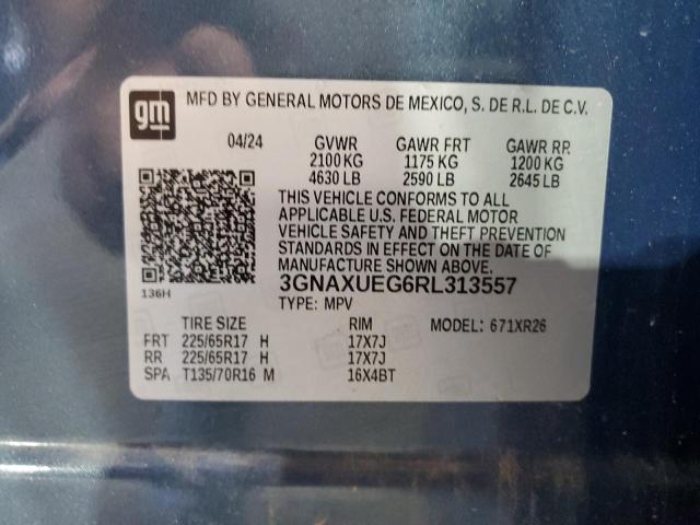 2024 CHEVROLET EQUINOX LT 3GNAXUEG6RL313557