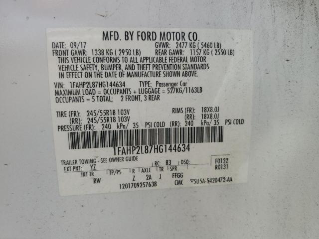 2017 FORD TAURUS POL 1FAHP2L87HG144634