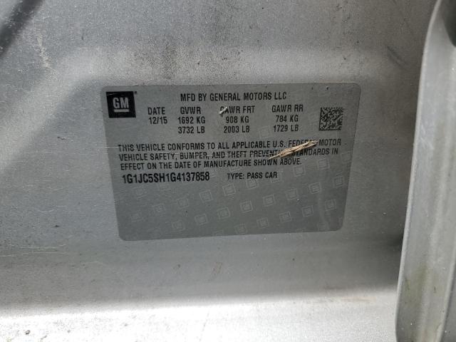 2016 CHEVROLET SONIC LT 1G1JC5SH1G4137858