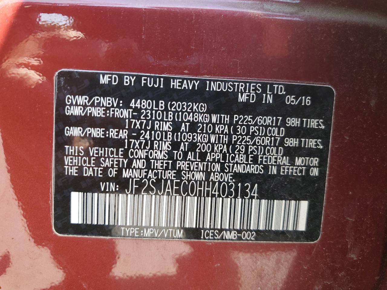 SUBARU FORESTER 2.5I PREMIUM