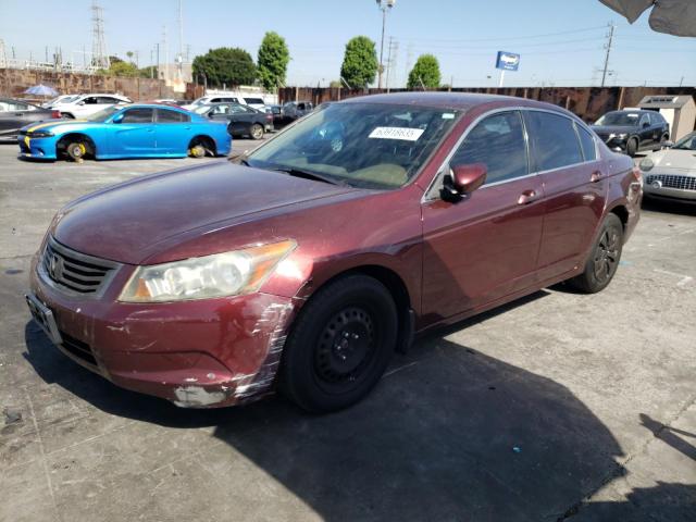 HONDA ACCORD LX 2008 burgundy  gas JHMCP26308C079555 photo #1