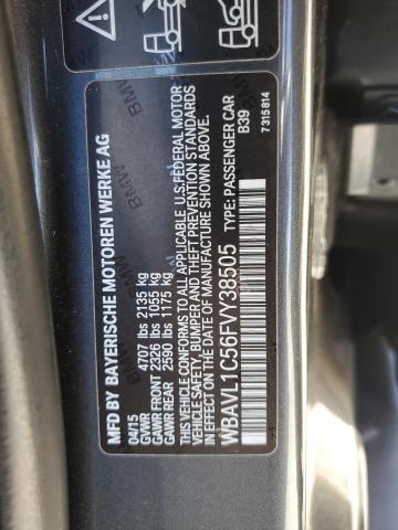 2015 BMW X1 XDRIVE2 WBAVL1C56FVY38505