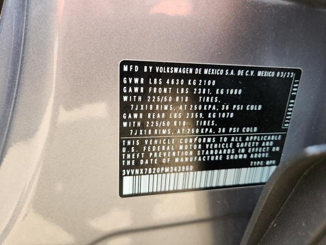 2023 VOLKSWAGEN TAOS SE 3VVNX7B20PM343960
