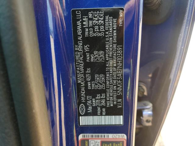2022 HYUNDAI TUCSON SEL - 5NMJF3AE7NH103891