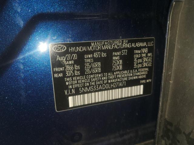 2020 HYUNDAI SANTA FE S 5NMS33AD0LH271471