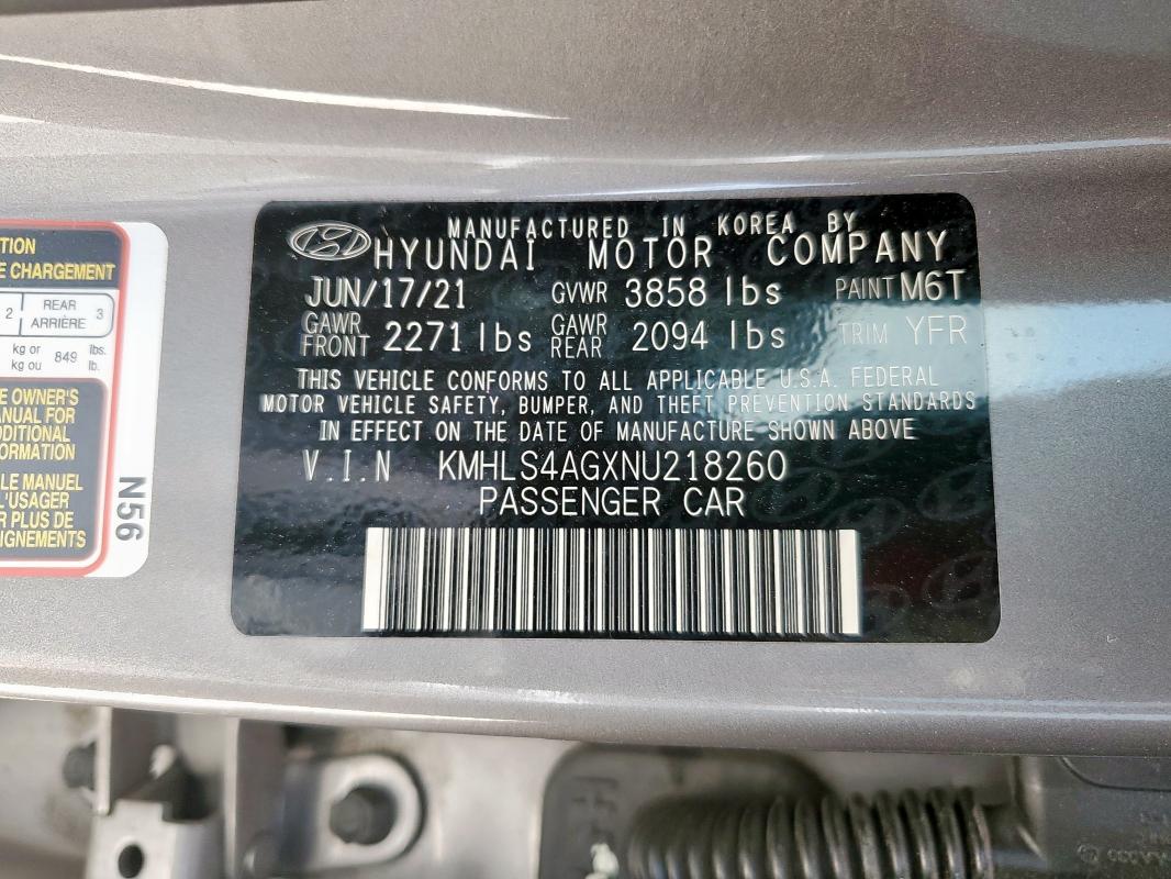2022 HYUNDAI ELANTRA SE - KMHLS4AGXNU218260