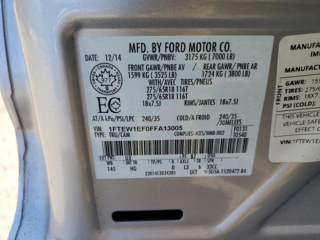 2015 FORD F150 SUPER - 1FTEW1EF0FFA13005
