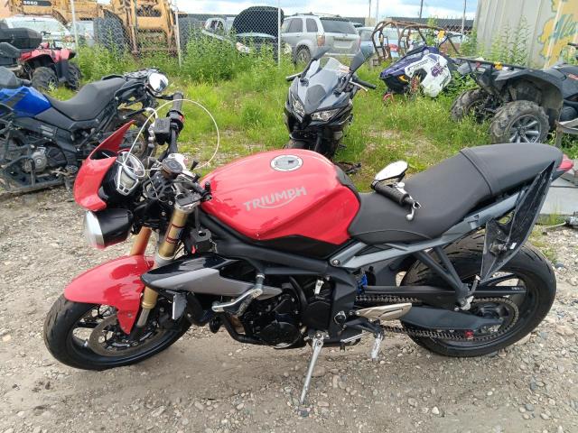 TRIUMPH MOTORCYCLE STREET TRI 2015 red racer gas SMTL02NE0FT671383 photo #4