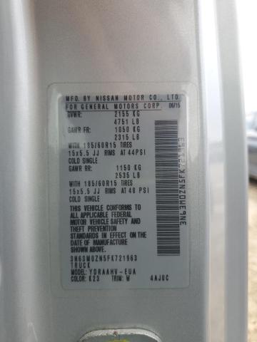 2015 CHEVROLET CITY EXPRE 3N63M0ZN5FK721963
