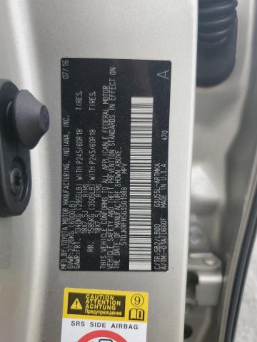 2016 TOYOTA HIGHLANDER - 5TDJKRFH5GS501988