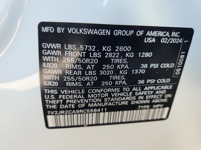 2024 VOLKSWAGEN ATLAS SE - 1V2JR2CA9RC556411