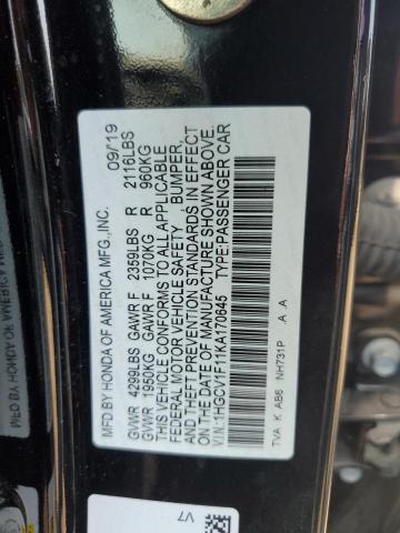 2019 HONDA ACCORD LX 1HGCV1F11KA170645