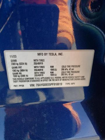 2023 TESLA MODEL Y 7SAYGDEE5PF918819
