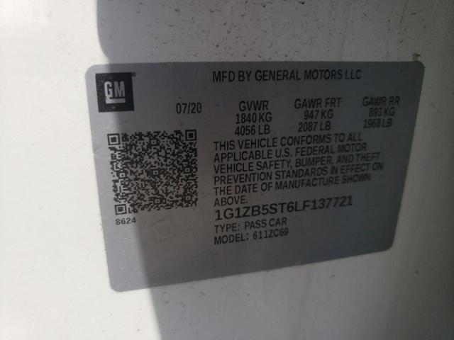 2020 CHEVROLET MALIBU LS - 1G1ZB5ST6LF137721