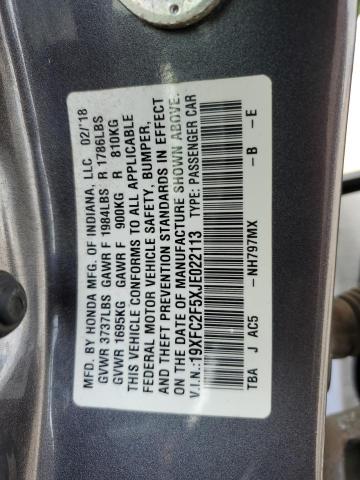 2018 HONDA CIVIC LX 19XFC2F5XJE022113