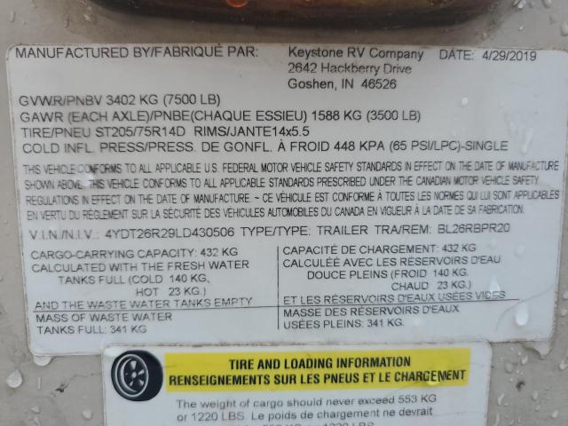 2020 KEYSTONE RV M-26 RBPR BULLET PRE #3303656928