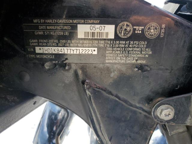 2007 HARLEY-DAVIDSON FLHX 1HD1KB4177Y712223