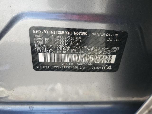 2022 MITSUBISHI MIRAGE G4 ML32FUFJ1NHF05784