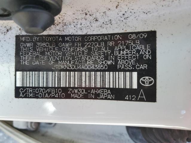 2010 TOYOTA PRIUS - JTDKN3DU4A0043850