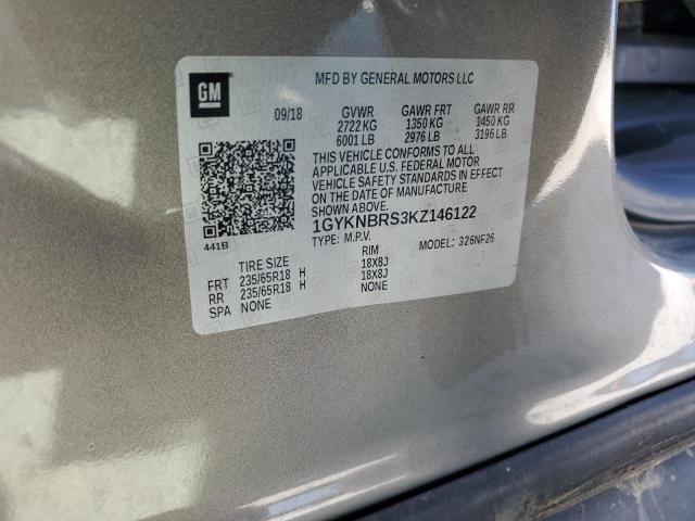 2019 CADILLAC XT5 1GYKNBRS3KZ146122