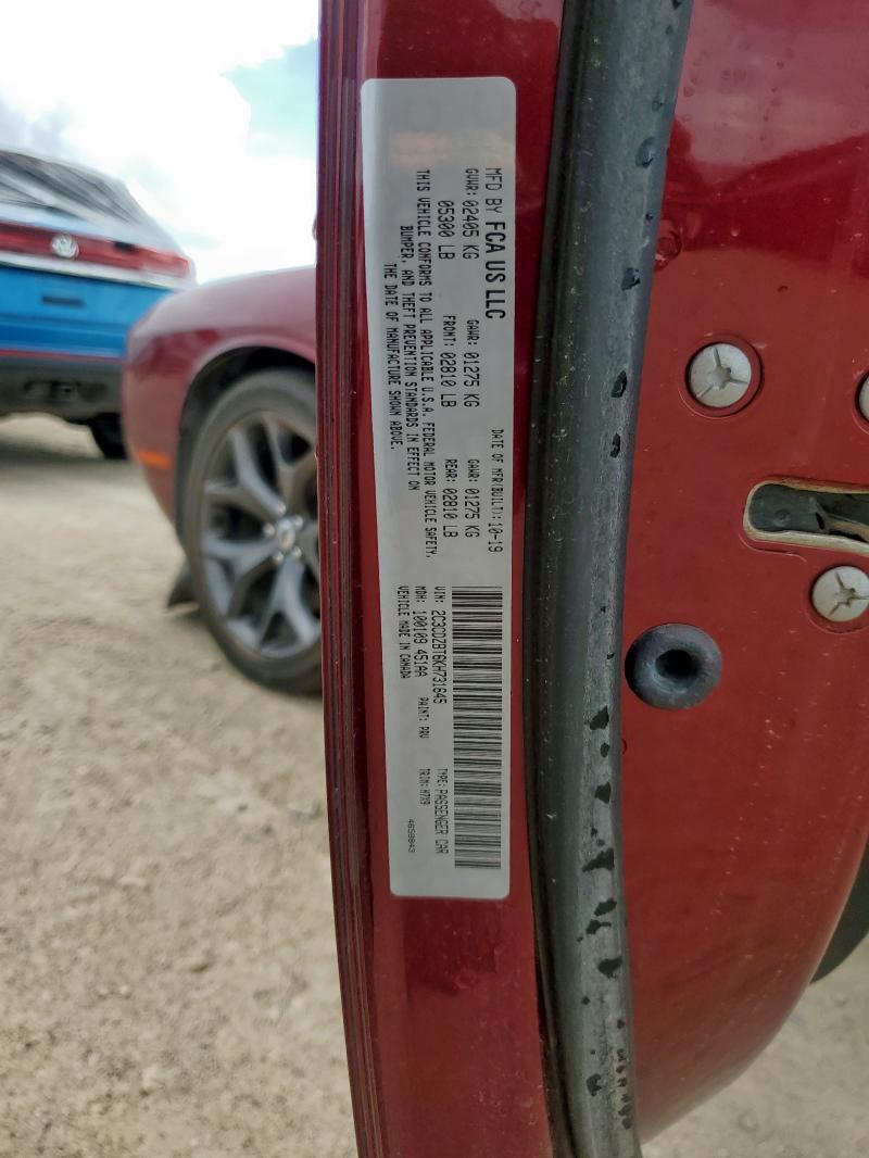2019 DODGE CHALLENGER 2C3CDZBT6KH731645