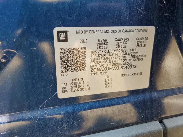 2020 CHEVROLET EQUINOX LT - 2GNAXUEVXL6140913