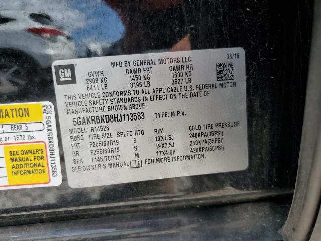 2017 BUICK ENCLAVE 5GAKRBKD8HJ113583