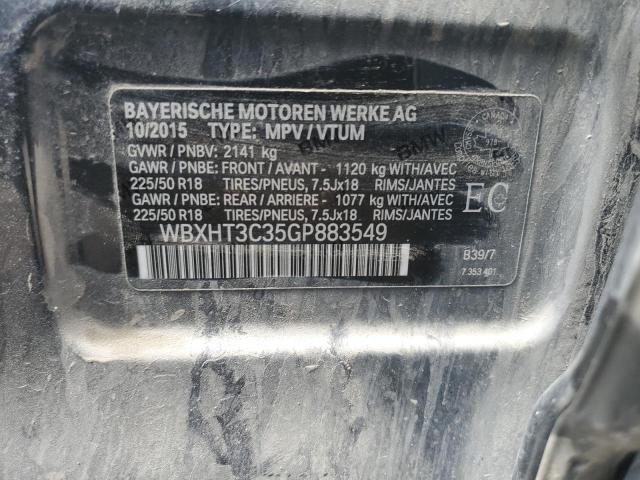 2016 BMW X1 XDRIVE2 WBXHT3C35GP883549