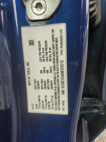 2022 TESLA MODEL 3 - 5YJ3E1EAXNF370712