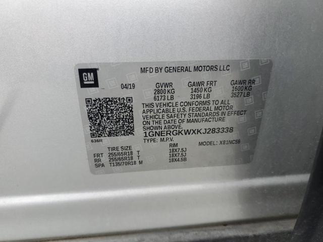 2019 CHEVROLET TRAVERSE L 1GNERGKWXKJ283338