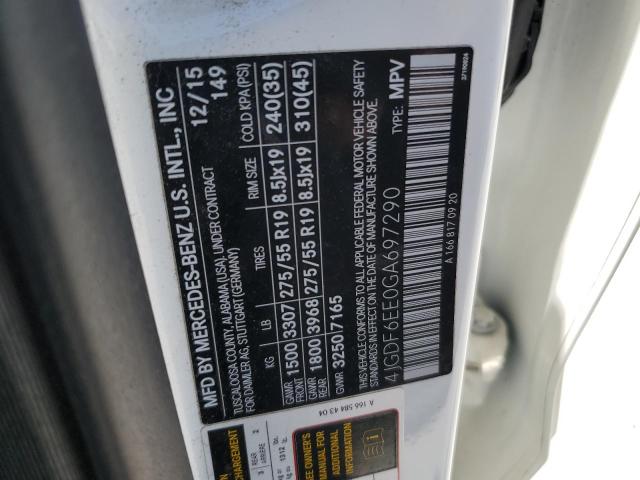 2016 MERCEDES-BENZ GL 450 4MA 4JGDF6EE0GA697290