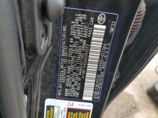 2017 TOYOTA CAMRY LE 4T1BF1FK0HU442072