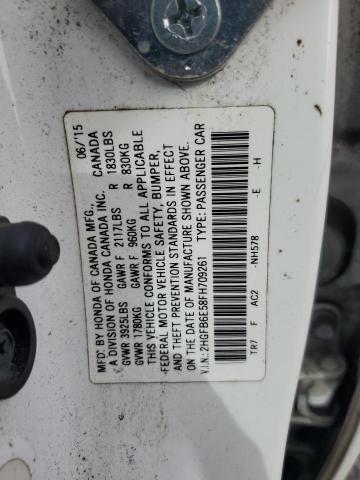 2015 HONDA CIVIC SI 2HGFB6E58FH709261