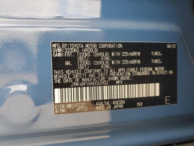 2022 TOYOTA RAV4 SE - JTM16RFV6ND062903