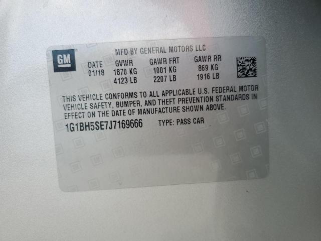 2018 CHEVROLET CRUZE LT - 1G1BH5SE7J7169666