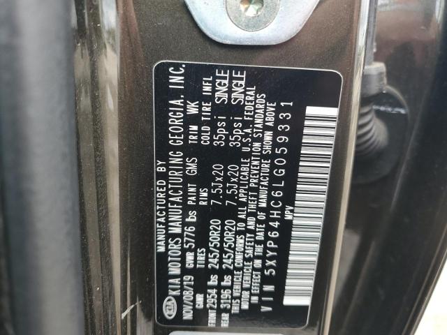 2020 KIA TELLURIDE 5XYP64HC6LG059331