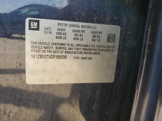 2016 CHEVROLET MALIBU LS - 1G1ZB5ST8GF199238